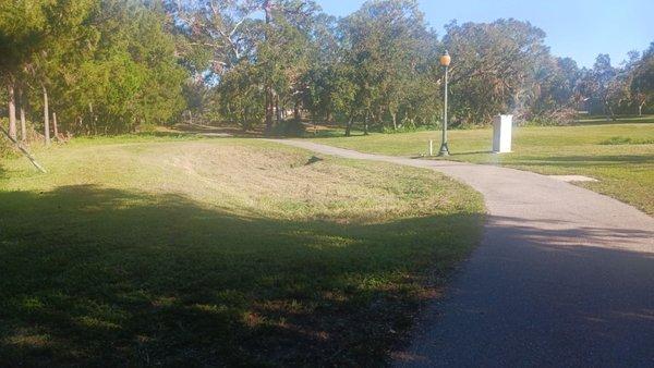 View of the path to the dog park