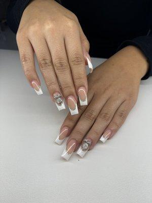 Gel X - Deep French design with Charms