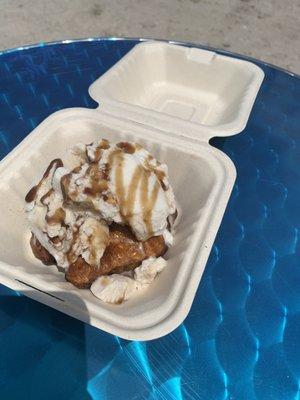 Apple Dumplings with Vegan Carmel Ice Cream with Brown Sugar Maple Glazed