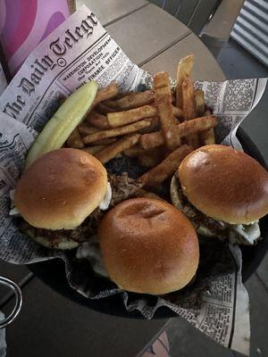 Steak Sliders with BOMB FRIES