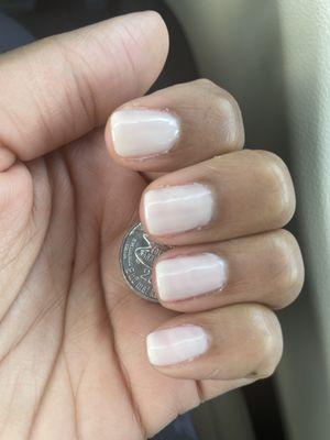 Gel manicure, but didn't clean after at all