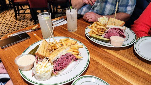 Corned Beef Sandwiches with fries.