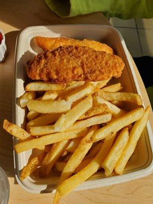 Chicken and fries