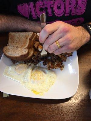 Korean Homemade Beef Hash Breakfast