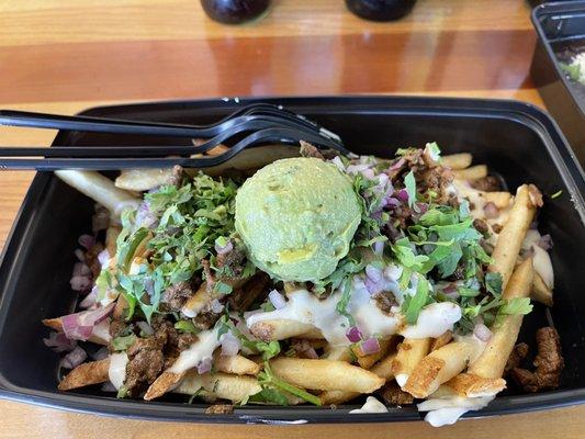 California fries with carne asada