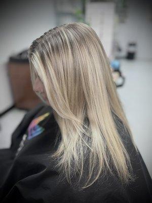 After photo of blonding session