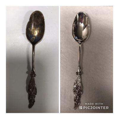 Silver baby spoon