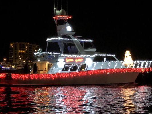 Cool Reflections of color in the water Christmas Boat Parade Newport Beach Celebrating it's 109th Year!