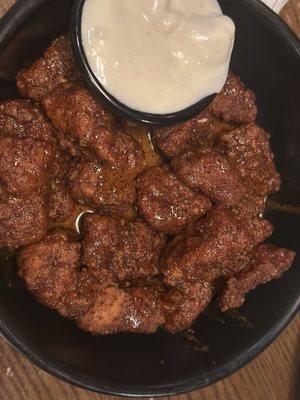 My party found themselves at the table with the Boneless Wings Platter - Large, a feast truly worthy of victorious adventurers.