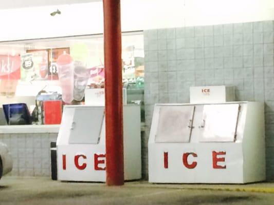 They've got ice! And they're open after 1 am. Good news for us.