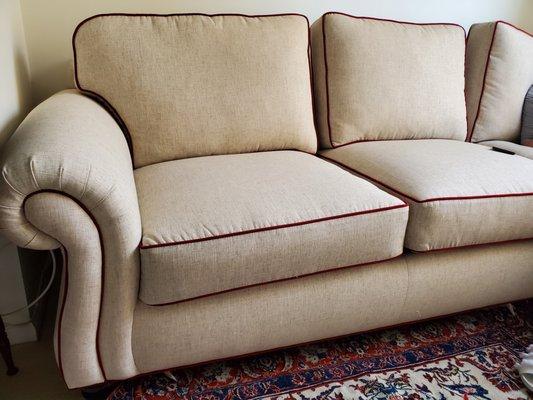 our sectional after li Wyn Upholstery did such a great work on it.