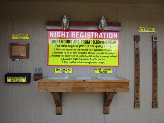 Night Registration Details