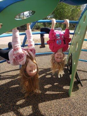 Hanging out on the playground.