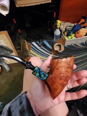 Burhl wood pipe