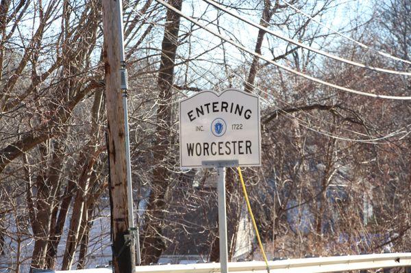 Entering Worcester from Paxton.