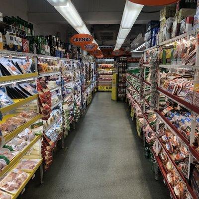 The meat locker at Western Beef is the coolest spot in lower Manhattan.