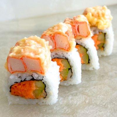 Imitation Crab Tempura & SpicyTuna Roll