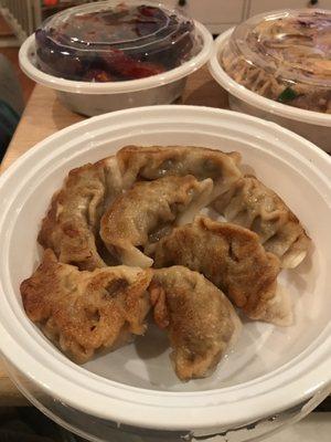 Amazing fried pork dumplings. Good amount of pork and thin wrapper...the best I've had in the neighborhood