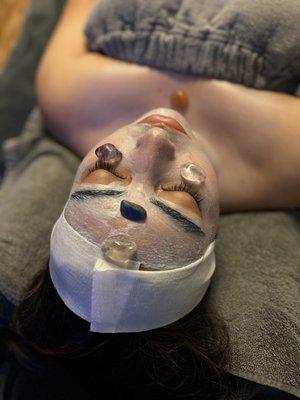 Holistic Healing Facial offered by our very own esthetician, Luna Glow Laura.