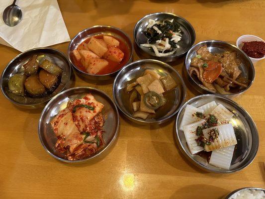 Banchan. Everything was so flavorful!