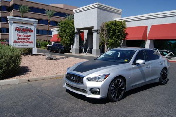 2014 Infiniti Q50S - Gianelle Wheels - Toyo Tires - 3M Vinyl on Hood - Total Auto Pros 602-280-7767