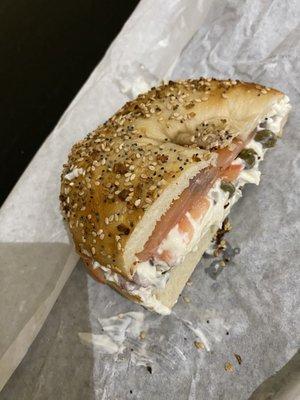 Lox Or Nova Salmon With Cream Cheese Sandwich