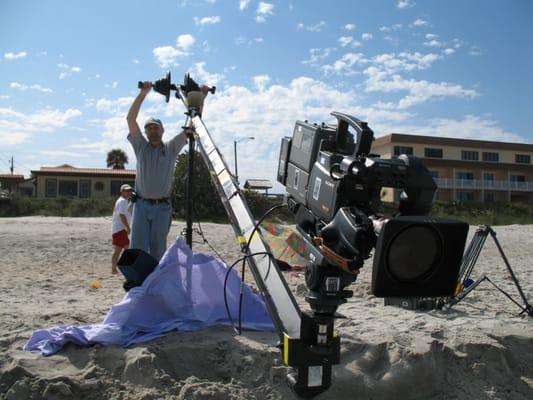 Jib shot on beach