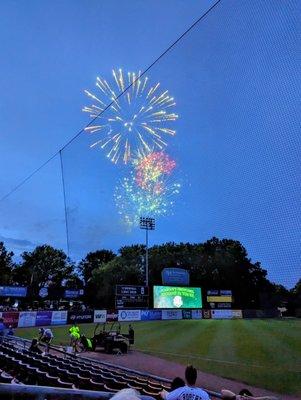 Fireworks after the game