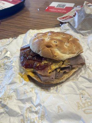 #1 Beef n cheddar with bacon