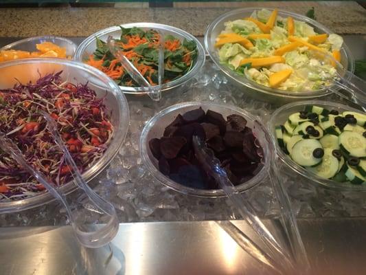 A variety of salads and veggies (ALL YOU CAN EAT)