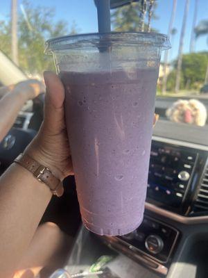 Blueberry matcha smoothie