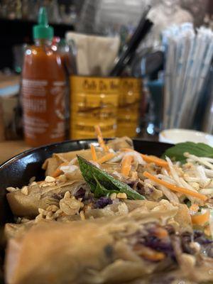 View of food from bar.