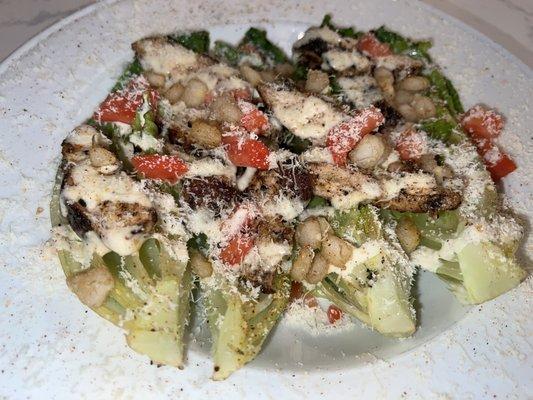 Caesar salad with added chicken