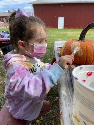 Painting pumpkins