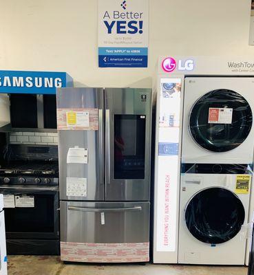 New models, LG wash tower, Samsung refrigerator The Family Hub!