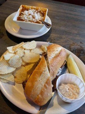 French dip with side chili!