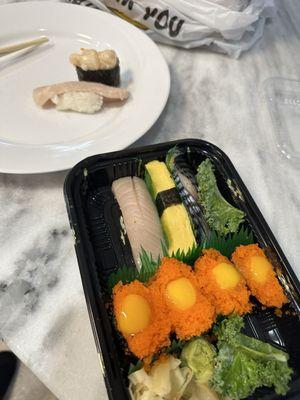 Take out sushi