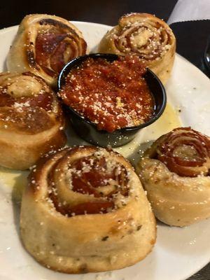 Pepperoni rolls....sooo good, sauce is a treat too!