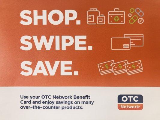 We accept OTC card!