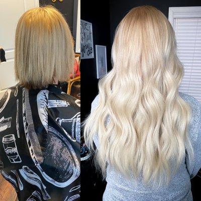 16" tape in hair extensions!