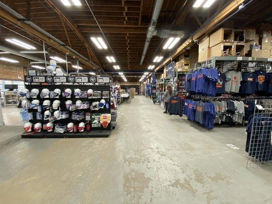 As you enter the store, rows and rows of Merchandise!