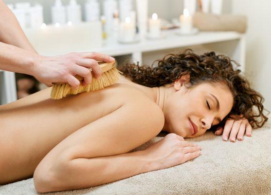 Dry brushing is available as an add-on with Lymphatic Drainage Massage for a full detox experience.