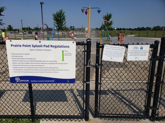 Splash pad rules