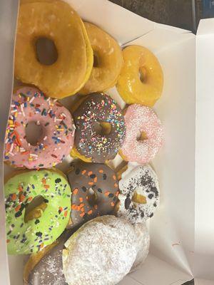 Chocolate Sprinkle Doughnut  Freshly Made Glazed Doughnut Fruit Filled Doughnut  Homemade Rich Chocolate Glaze Doughnut