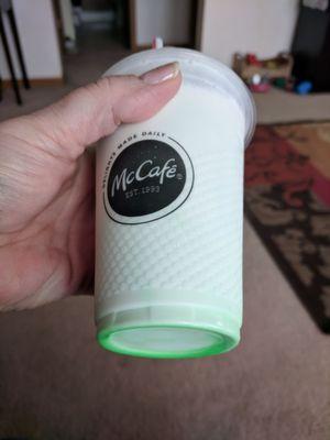 Apparently this is a shamrock shake. Or how they are made at this MacDonald's.