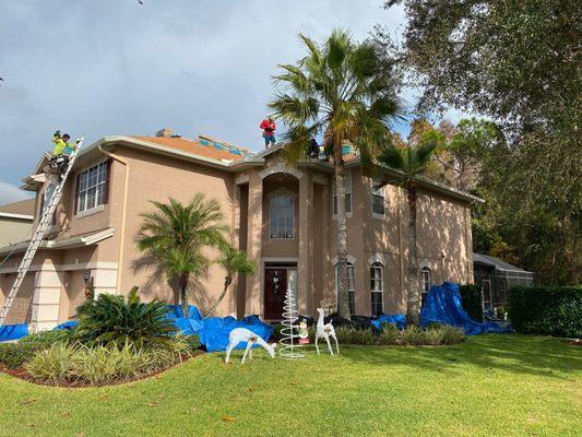 Roof Replacement in Progress