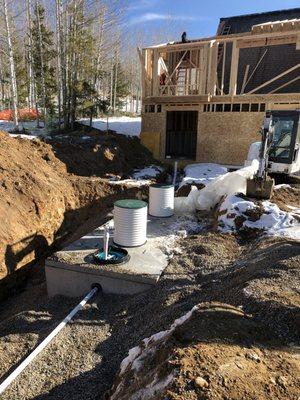 Septic system install