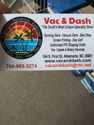 Grabbed a card- these folks do Oreck vacuum repair- a rarety!