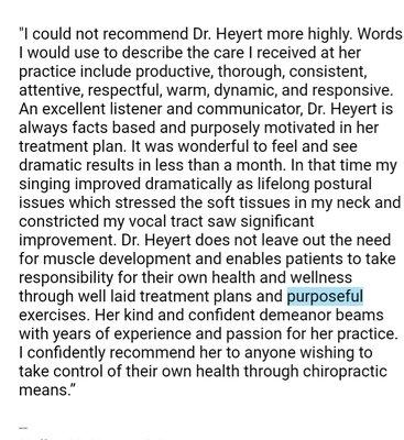 -Stephanie P Review (six weeks of care)