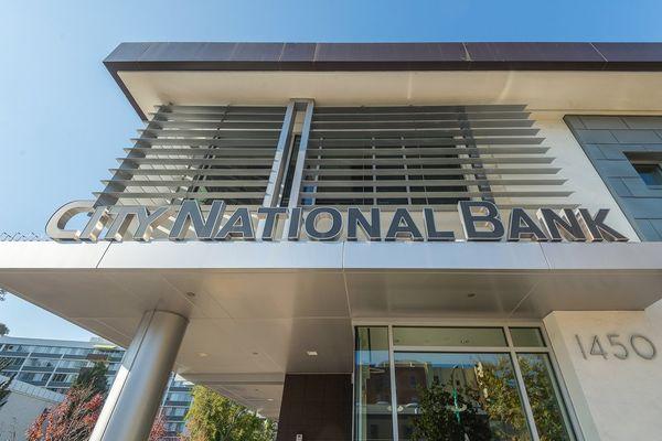 City National Bank Branch Burlingame Sign